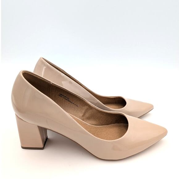 Abound Abadury Block Heel Pointed Toe Pump Women's Beige Size US11M EU42 - Picture 3 of 11